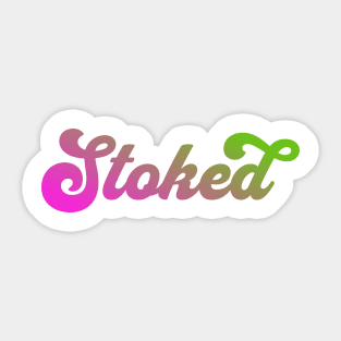 Stoked Retro Sticker